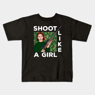 Shoot Like a Girl Kids T-Shirt